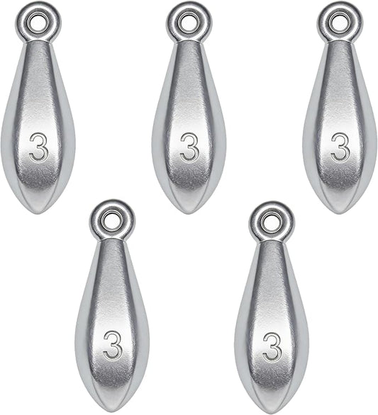 Fishing Weights Sinkers Bank Sinkers Bullet Weights for Surf Fishing Pier Bank Fishing Saltwater Fishing Gear 1oz to 8oz