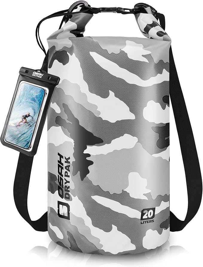 Waterproof Dry Bag, 5L/10L/20L/30L/40L Roll Top Lightweight Storage Backpack with Phone Case for Women & Men, Floating Waterproof Sack for Travel, Swimming, Kayaking, Paddle Board, Camping & Beach