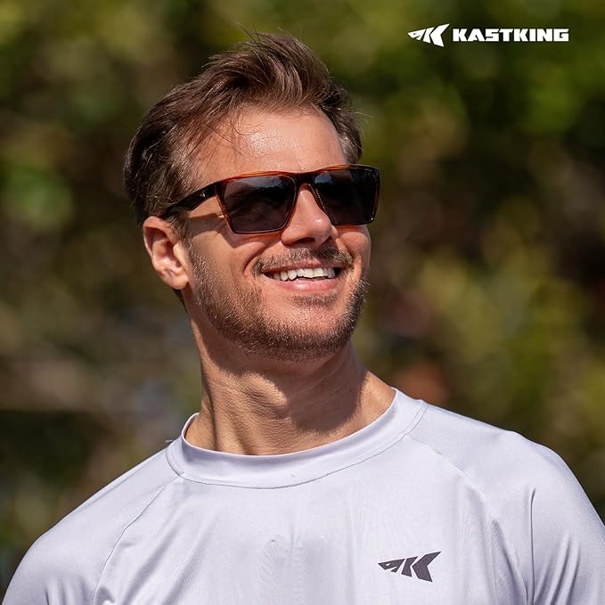 KastKing Beartrap Polarized Sports Fishing Sunglasses, With PuriVex Protective Lens Coating, Square Frame Design, Men Women