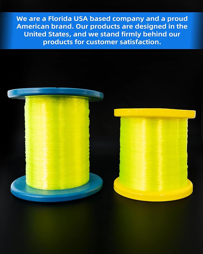 BLUEWING Monofilament Fishing Line Clear Mono Fish Wire Thin Diameter String 6-400 lbs, 50-3000 Yards