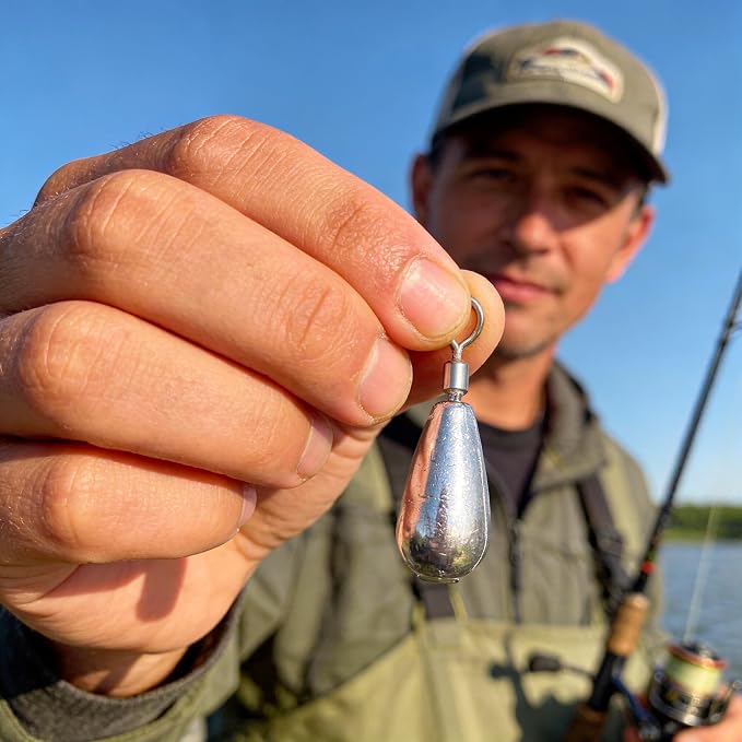 Fishing Weights Sinkers Kit Bass Casting Weights Drop Shot Weights with Swivel for Freshwater Saltwater Catfish Weights