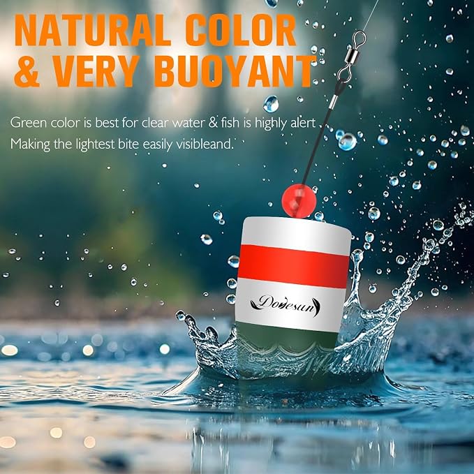 Dovesun Popping Cork Float Rig Weighted Fishing Bobbers Floats Fishing Corks Popping Corks for Saltwater Freshwater Fishing Tackle with 3 Size