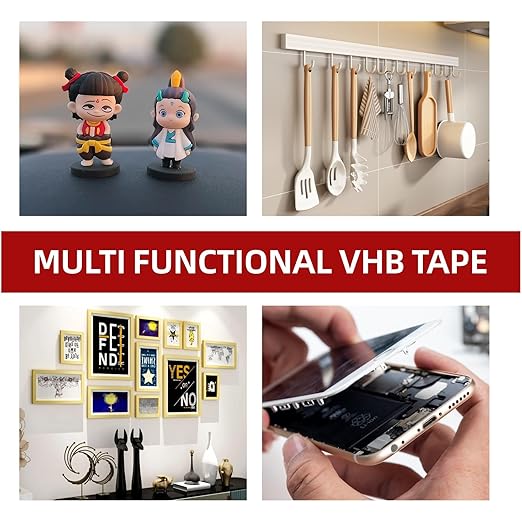3M Double Sided Tape Heavy Duty Mounting Tape 0.5" x 15.4Ft 2 Pack 5608 Foam Tape Waterproof for Indoor Outdoor Home Office Car Decor