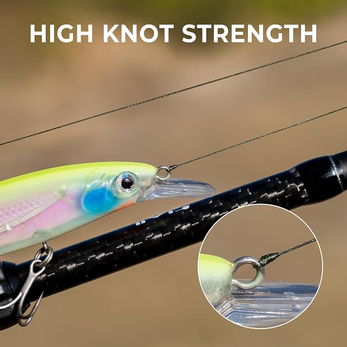 Calamus Bastion Braided Fishing Line -Abrasion Resisting Braided Lines – Thin Diameter Superline – Zero Stretch – 4 Strand MultiTuf Fiber Braid Line