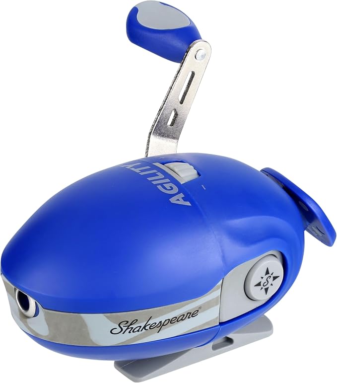 Shakespeare Agility Spincast Fishing Reel, Ultra-Ergonomic Design, Soft-Touch Handle Knobs, Pre-spooled with Stren Line
