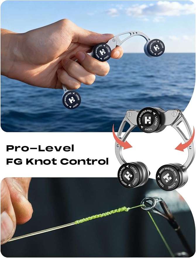 HOOK-EZE FG Knot Tying Tool and PR Knot Tying Tool Combo, Fishing Knot Tying Toool for Braid to Leader, Offshore Saltwater and Freshwater Gear