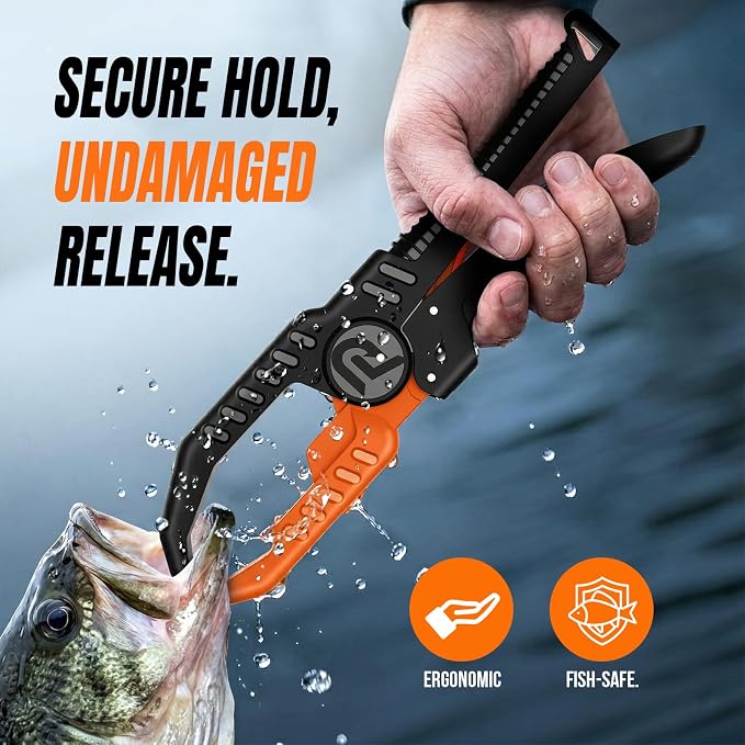 PLUSINNO Fishing Gear, Fishing Tools Kit, 7pcs Fishing Accessories, Corrosion Resistant Fishing Pliers, Fish Knife, Fish Lip Gripper, Fishing Gifts for Men