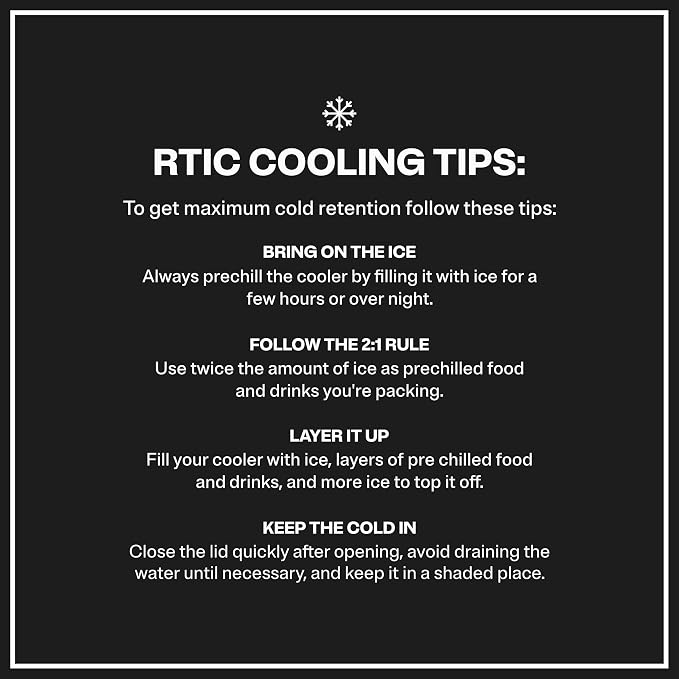 RTIC Ultra-Tough Cooler, Hard Insulated Ice Chest Box for Beach, Drink, Beverage, Camping, Picnic, Fishing, Boat, Barbecue