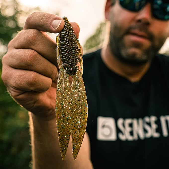 6th Sense – Bodega – Soft Plastic Creature Bait – Bass Fishing – Twin Ridge Tail Action – Multiple Sizes – Made in the USA