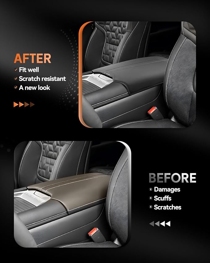CDEFG for 2025 2026 Nissan Armada Center Console Cover Armrest Box Cover for Armada (SV, SL, Platinum, Pro-4X, Platinum Reserve) Accessories Console Arm Rest Protector