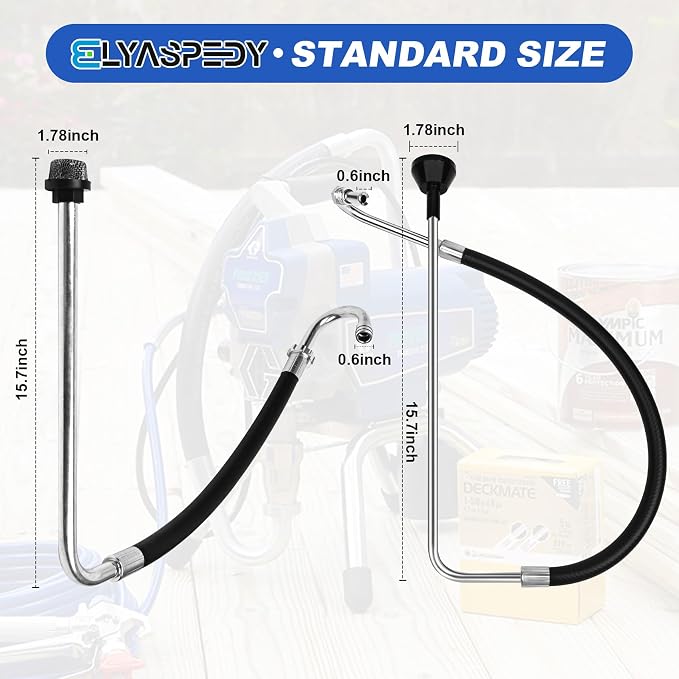 2026 New Stainless Steel Suction Hose and Reflux Line Sets,Compatible With Graco 390 395 490 495 595 And Tongshan T300 500 Airless Spraying/Line Painting Machine,Airless Paint Sprayer Accessories