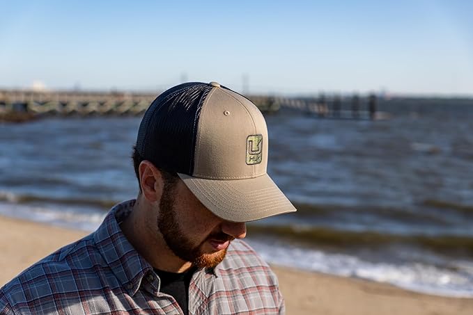 Mens Trucker Hat, Anti-Glare Snapback Fishing Hat for Men