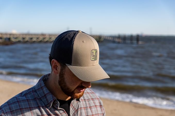 Mens Trucker Hat, Anti-Glare Snapback Fishing Hat for Men