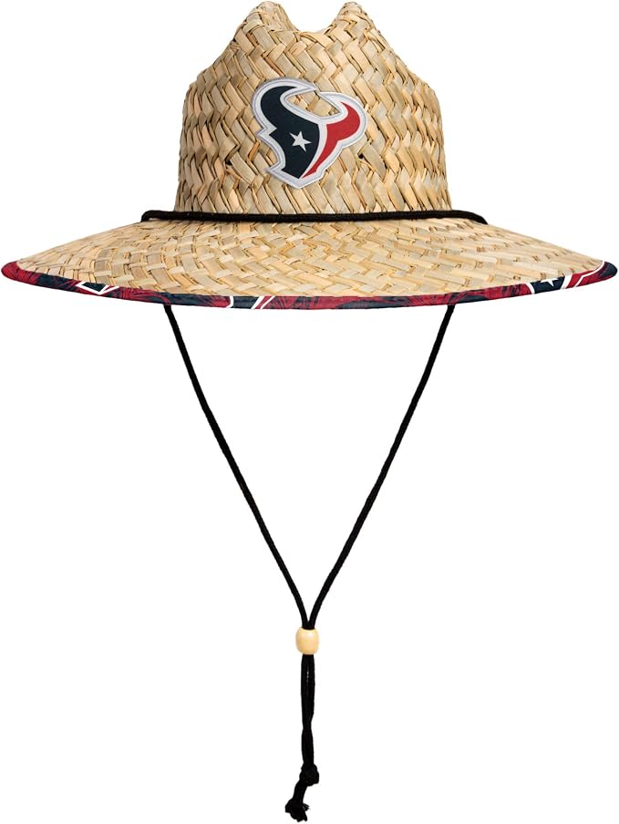 FOCO Men's NCAA College Team Logo Floral Straw Sun Hat