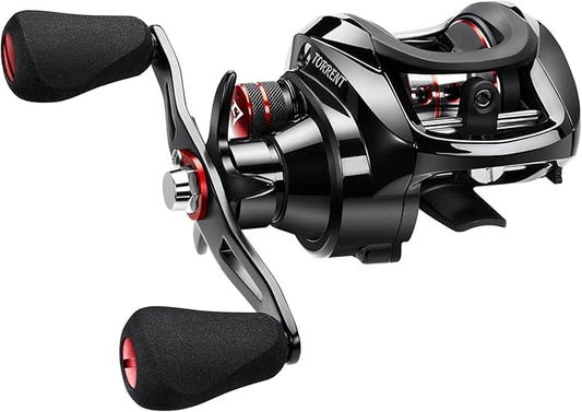 Piscifun Torrent Baitcaster Fishing Reel, 18LB Carbon Fiber Drag Baitcasting Reel, Magnetic Braking System Casting Reel
