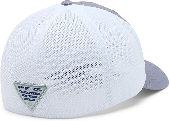 Columbia Unisex PFG Fish Flag Mesh Ball Cap, New Moon/Fish Flag, S/M