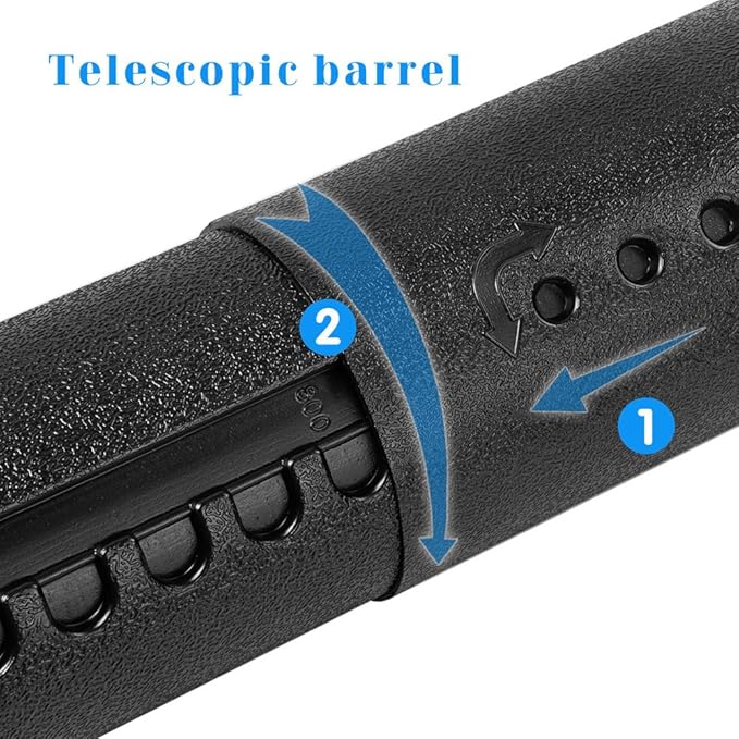 DEWEL Document Tube,Plastic Expanding Poster/Art/Document Storage Tube 24.5 to 40 inches Adjustable with Carrying Strap Waterproof and Light-Resistance Telescoping Carrying Case (Black-Large Size)