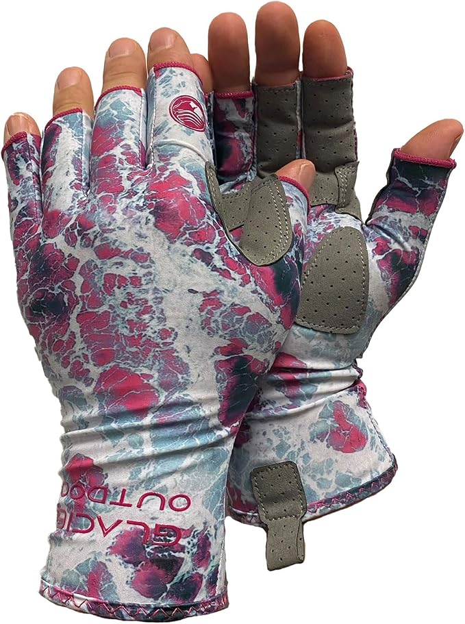 Glacier Glove Islamorada 50+ Sun Protection Durable Lightweight Breathable Quick-Dry Fingerless Outdoor Fishing Sun Glove