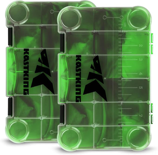 KastKing Tackle Boxes, Plastic Box, Plastic Storage Organizer Box with Removable Dividers - Fishing Tackle Storage - Box Organizer - 2 Packs /4 Packs Tackle Trays - Parts Box