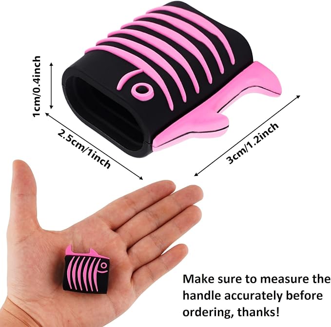 Fishing Reel Replacement Handle with Knob Covers, Spinning Casting Baitcaster Reel Grip Parts Universal Rocker Arm Non-Slip Rubber Sleeve