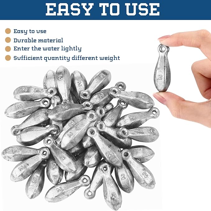 36 Pcs Bank Sinkers Fishing Weights Sinkers Weights for Surf Ocean Saltwater Freshwater Surf Bass Catfishing Fishing Casting Gear Tackle