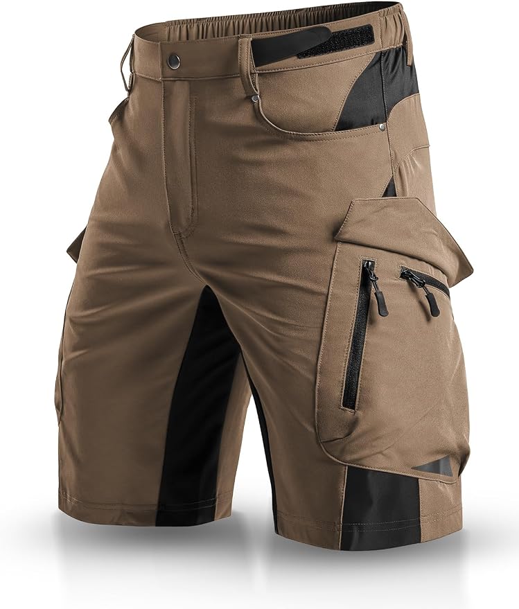 XKTTAC Men's Outdoor Quick Dry Lightweight Stretchy Shorts for Hiking, Tactical, Camping, Travel with 6 Pockets