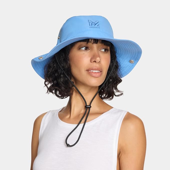 MISSION Cooling Bucket Hat - Unisex Wide-Brim Hat for Men & Women - Lightweight, Foldable & Durable - Cools Up to 2 Hours