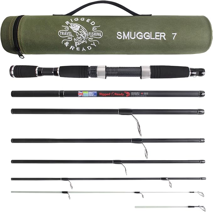 Rigged and Ready Smuggler Series™ Travel Fishing Rods. Super Compact, 1 Spinning Rod and Reel Combo, 4 Spin, 1 Casting Rod + Cases. 2, 3 or 4 Tips. Spin and General Freshwater - Saltwater Fishing