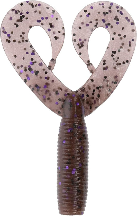Yamamoto 4"/5" Double Tail Grub Soft Plastic Fishing Angling Swimbait Lures with Crawfish Design - 20 Pack