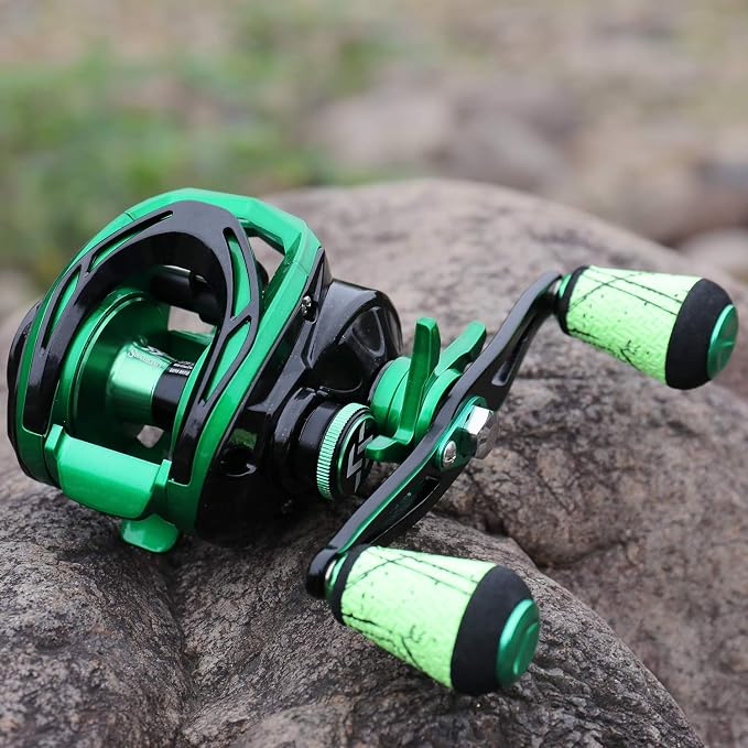 Sougayilang Baitcasting Reels - Colorful Fishing Reel, 8.0:1/7.3:1 Gear Ratios, 9+1 BB, Magnetic Braking System