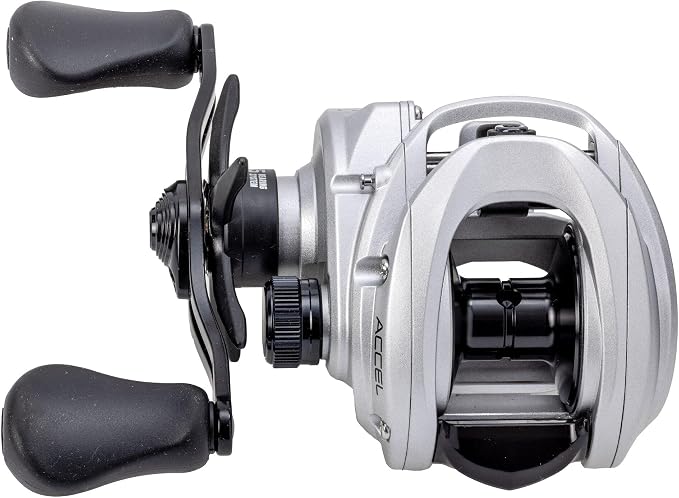 Lew’s Accel Baitcast Fishing Reel, LH Retrieve, 7.5:1 Gear Ratio, 4+1 Bearings