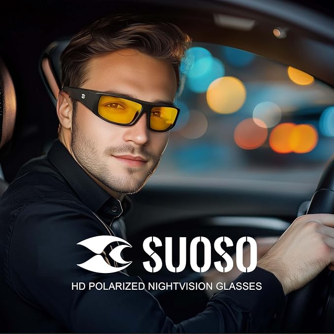 suoso Polarized Fishing Sunglasses for Men: Women UV400 Protection Wrap Around Sports Sun Glasses for Golf Driving Cycling