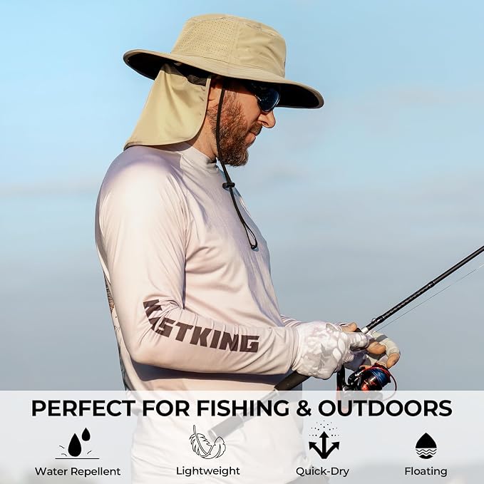 KastKing Sol Armis UPF 50 Boonie Hat - Sun Protection Hat, Fishing Hat, Beach & Hiking Hat, Paddling