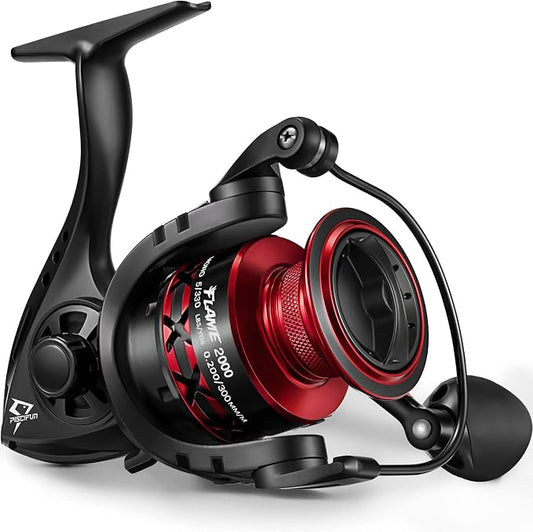 Piscifun Flame Spinning Reels, Lightweight 9+1BB Ultra Smooth Spinning Fishing Reels, 19.8LBs Max Drag