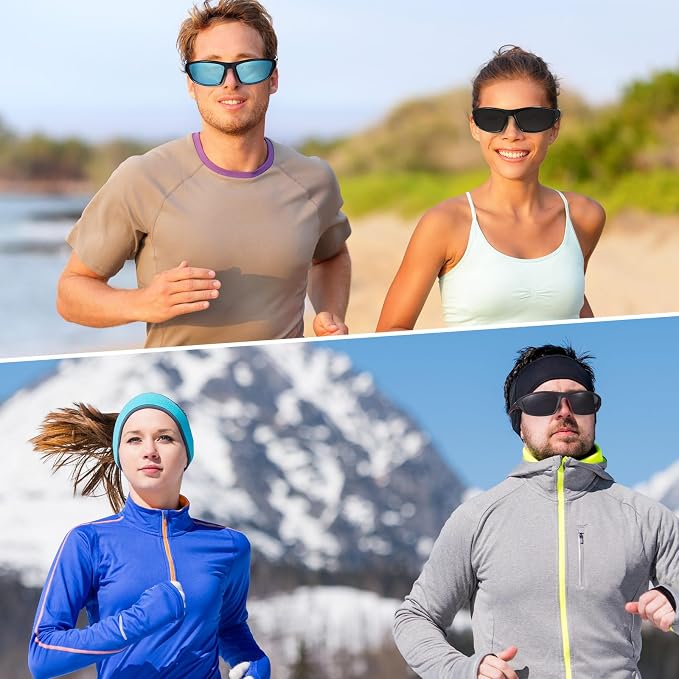 TOODOO 4 Pairs Men Polarized Sunglasses with UV Protection Driving Glasses Sports for Sport Outdoor Activities