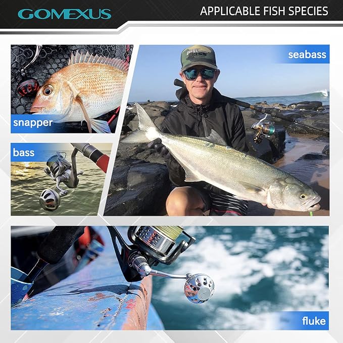 GOMEXUS Power Knob Compatible for Shimano Daiwa Spinning Reel Fishing Reel Handle Knob
