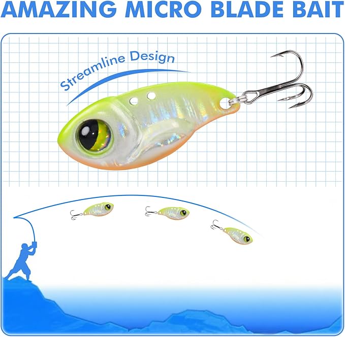 TRUSCEND Vibespinner Easy Catch Fishing Lures with BKK Hooks, Tail Spinner Baits with 4 Actions, Vibrating Swimming Flashing & Jigging for More Bites, Spoon Lures for Bass Trout Crappie Walleye Pike