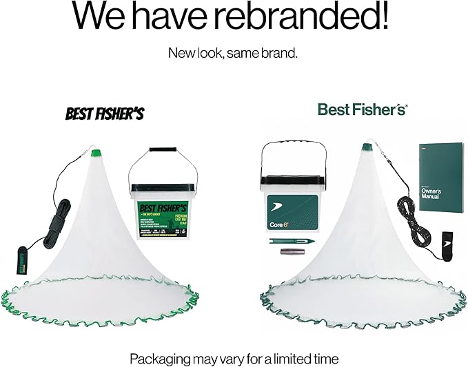American Pro Cast Net - 4ft/6ft/8ft/10ft/12ft - 3/8" Mesh - Real Lead 1-lbs/ft Double Line - 2024 Upgraded & Optimized - Old Salt Premium Cast Nets for Fishing - E-Book & Utility Box Included