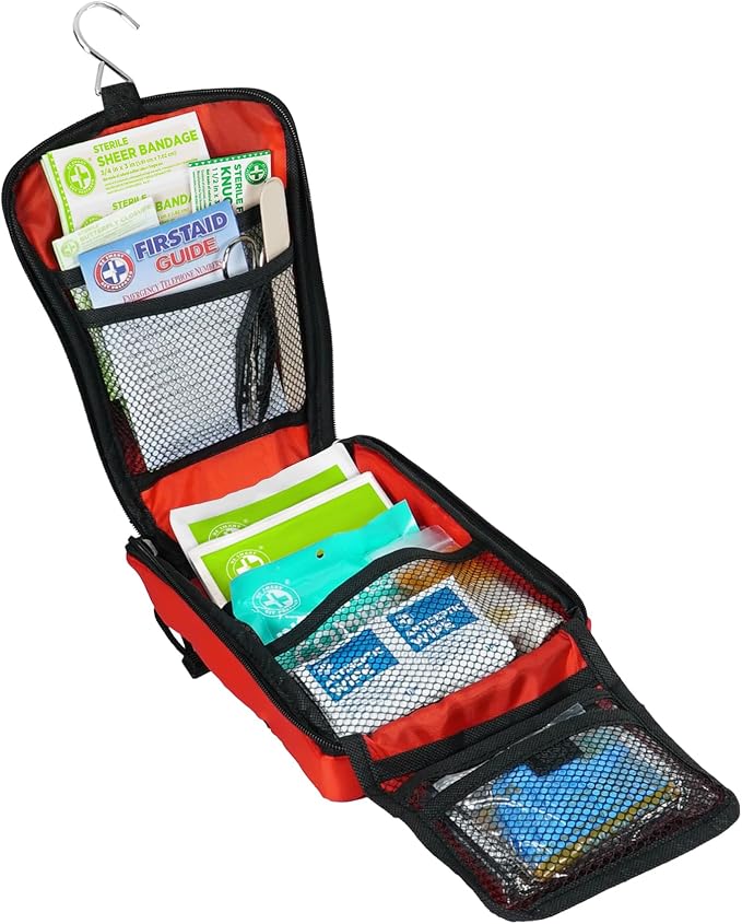 Be Smart Get Prepared's 330 Piece First Aid Kit: Clean, Treat, Protect Minor Cuts, Scrapes. Home, Office, Car, School, Business, Travel, Emergency, Survival, Hunting, Outdoor, Camping & Sports