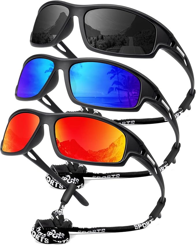 NSSIW Polarized Sunglasses-Men Sports Mens-Sunglasses: Sun Glasses Women Polarized UV400 Protection for Fishing Running Golf