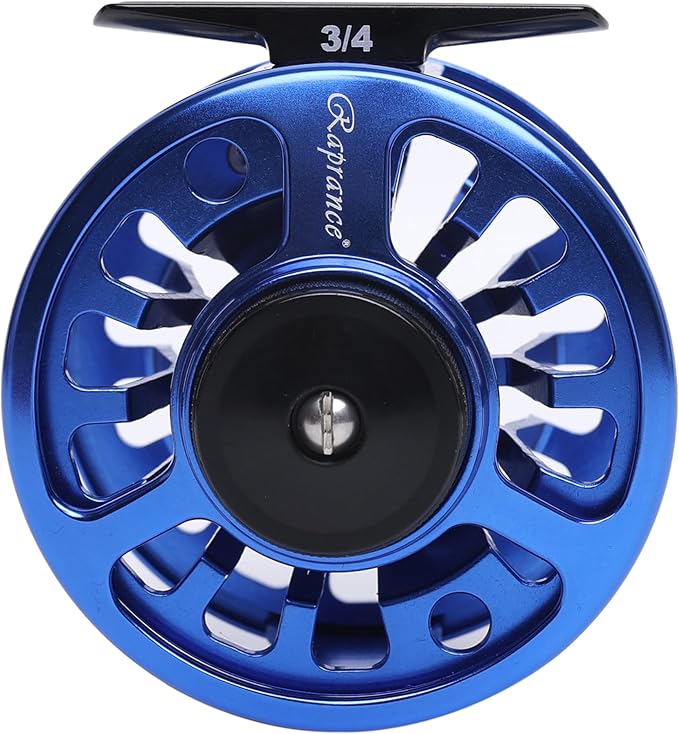 Raprance Fly Fishing Reel,CNC-Machined Aluminum Alloy Fly Reel Large Arbor Fly Reel, 3/4, 5/6, 7/8 wt Blue