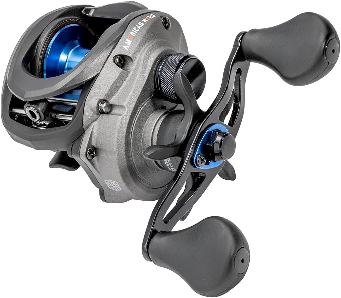 Lew's American Hero Baitcast Fishing Reel, 4+1 Bearings, 7.5:1 Gear Ratio, Graphite Frame, Speed Gears, Magnetic Control System