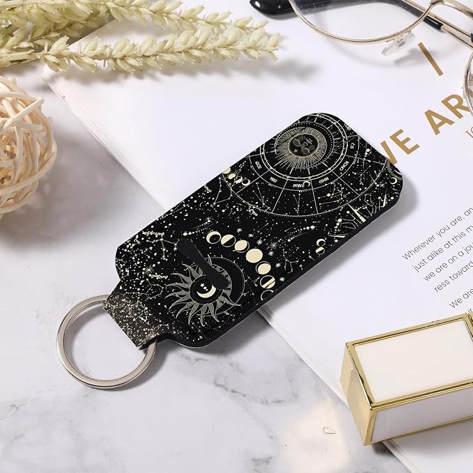 Cute Chapstick Holder Keychain,Lipstick Neoprene Clip-on Lip Balm Holder for Woman