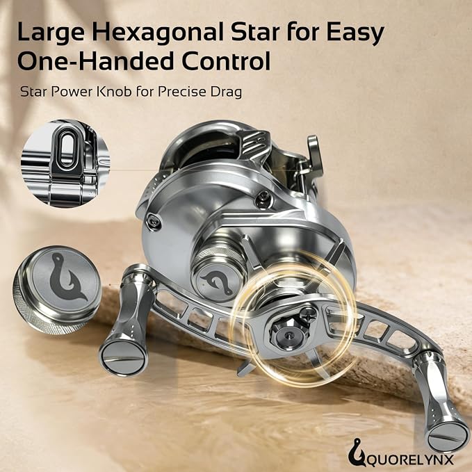 Ultralight baitcaster BFS Round Reel, 4.7oz CNC Aluminum Body, 8.1:1 Gear Ratio, Magnetic Brake, 12+1 BB, Lure Cast from 1/37oz, 8LB Max Drag, Backlash Prevention