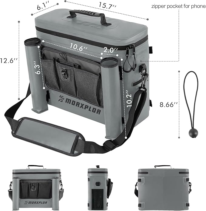 MORXPLOR Kayak Cooler,Waterproof Kayak Seat Back Cooler for Kayaking,Kayak Accessories Cooler Bag,Protable Ice Chest,Beach Cooler,Travel Cooler for Camping or Lunch Bag