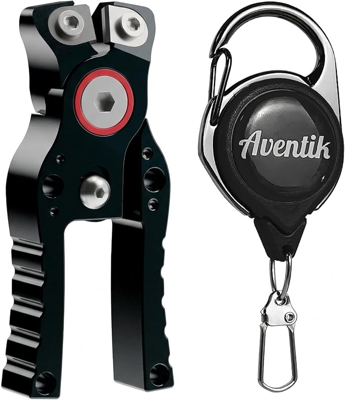 Fishing Line Cutter with Retractable Buckles, Tungsten Carbide Blade & Central Locking - Smooth, Corrosion-Resistant Cuts for Braid, Mono, Fluoro in Saltwater Fishing
