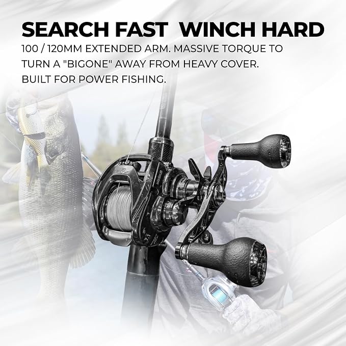 GOMEXUS Power Handle Compatible for Shimano SLX Tranx Daiwa Tatula Zillion Abu Garcia Revo 13 Fishing Baitcasting Reel Carnk Replacement Parts | Bass Fishing
