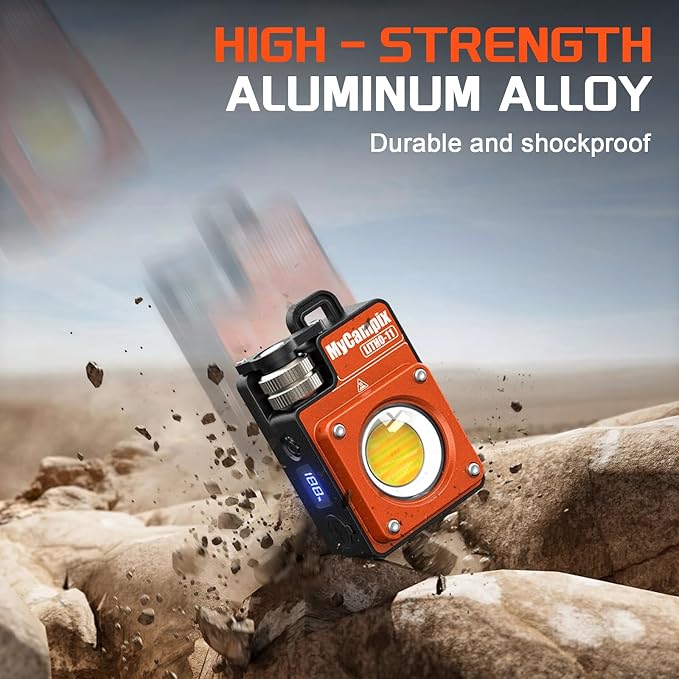 Portable Camping Light, 3500LM Adjustable LED Camping Lantern Rechargeable with 2.5-15H Runtime&Screen, Alloy Waterproof Camp Light for Power Outages, Emergency, Hurricane(Orange)