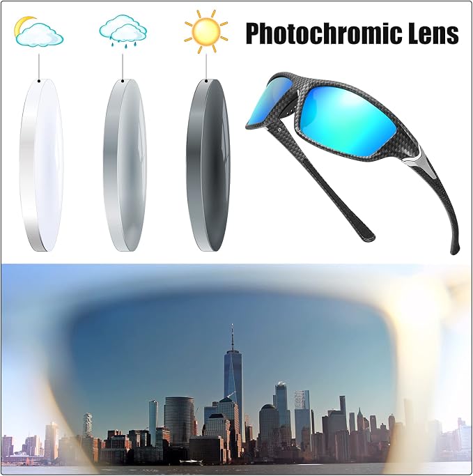 TOODOO 4 Pairs Men Polarized Sunglasses with UV Protection Driving Glasses Sports for Sport Outdoor Activities
