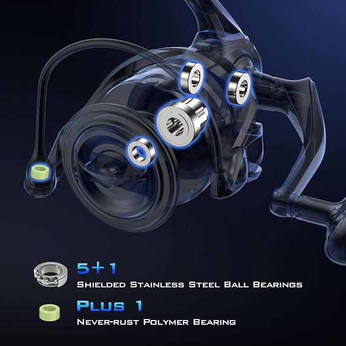 KastKing Kapstan Elite Saltwater Spinning Fishing Reel, Up to 55LBs Max Drag, IPX6 Waterproof & Corrosion-Resistant Bearing System - Ideal Fishing Gifts for Saltwater Fishing